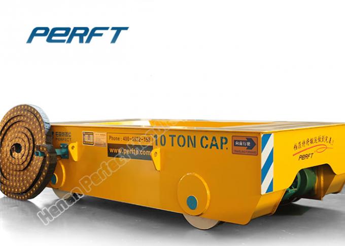chariot plat industriellement compatible actionné à transfert d'enrouleur des câbles 10T sur le rail