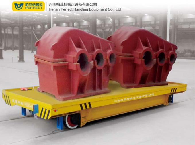 Chariot électrique à transfert de rail de poche d'usine sidérurgique avec le matériel d'acier au carbone pour la manipulation matérielle industrielle