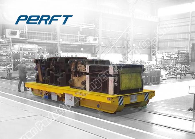 Mourez et moulez le chariot de transfert pour le transport de produit d'usine avec le chariot motorisé de bobine sur des rails
