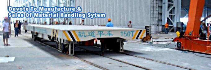 chariot résistant de transfert de rail guidé par rail de 80 tonnes pour la manipulation matérielle industrielle