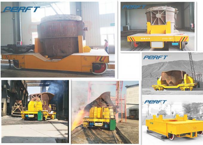  Chariot en acier fondu hydraulique de levage et de transfert de rail de poche d'Explosion-toit pour l'usine sidérurgique de fer et