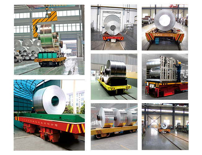 chariot en acier industriel à transfert de rail de bobine de 16 tonnes pour le transport de bobines
