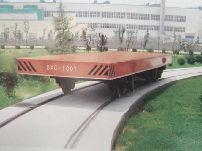 Véhicule plat ferroviaire à piles électrique d'acier au carbone de chariot de transfert de rail de charge lourde