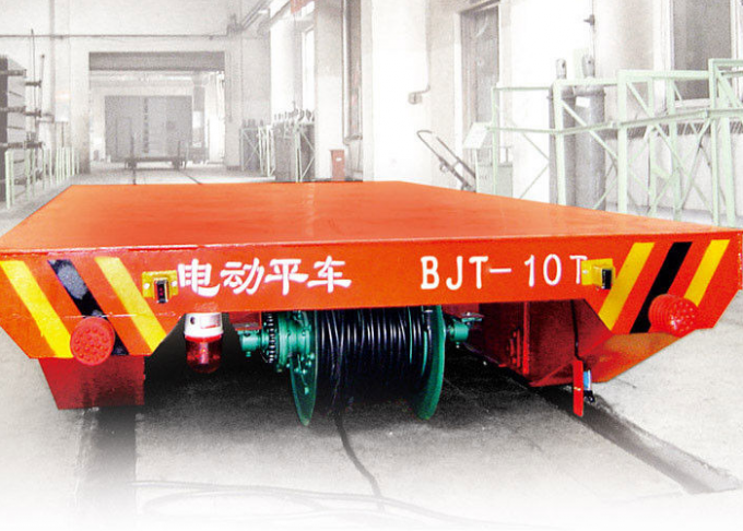 chariots matériels actionnés à transfert de rail de tambour de câble 30T dans le transport matériel d'usine