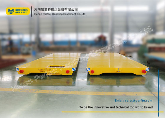 No Power Rail Mounted Towed Pallet Transfer Carts , Cargo Rail Transfer Trolley