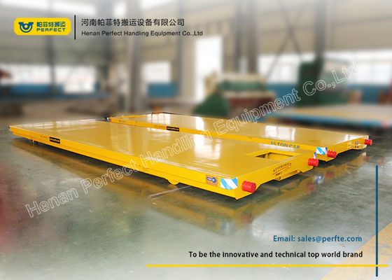 No Power Rail Mounted Towed Pallet Transfer Carts , Cargo Rail Transfer Trolley