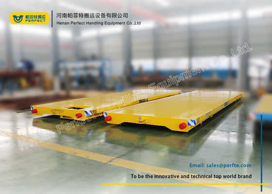 No Power Rail Mounted Towed Pallet Transfer Carts , Cargo Rail Transfer Trolley