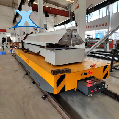 30t Storage Rail Transfer Car Cable Powered For Warehouse